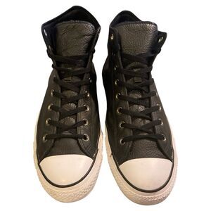 Converse All Star Chuck Taylor Leather Shoes Men’s 13 Black High Top Sneakers